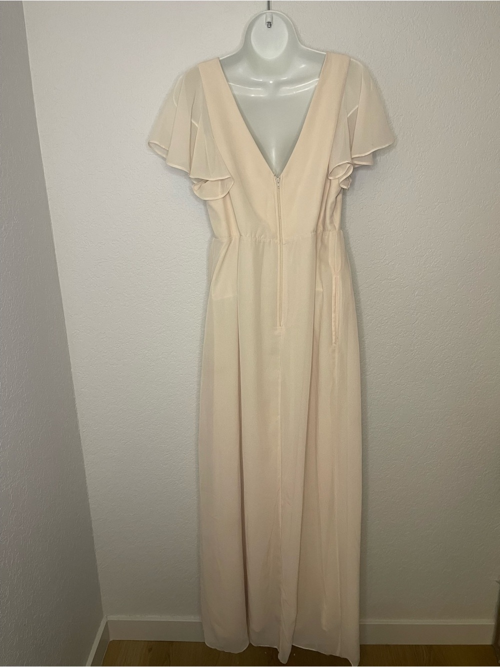 Birdy Grey Soft Cream V-Neck Maxi Dress